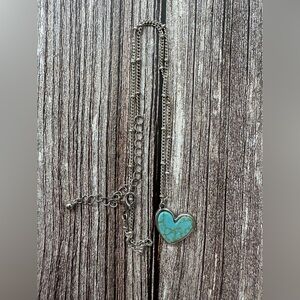 Turquoise Heart Pendant Necklace